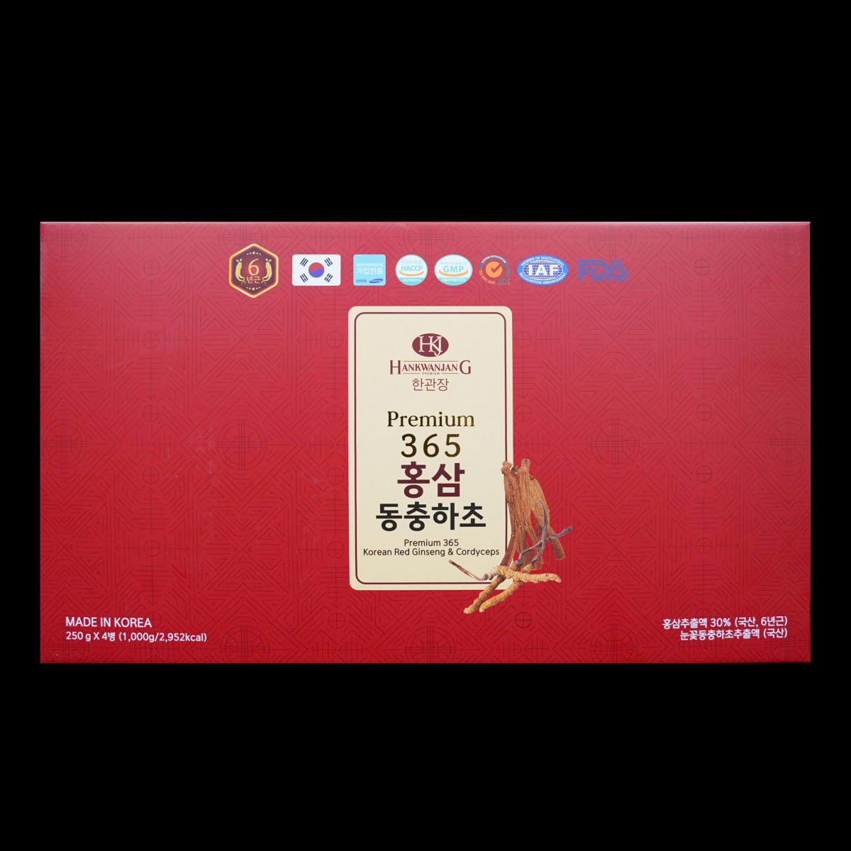 cao hồng sâm đông trùng 4 lọ x 250g